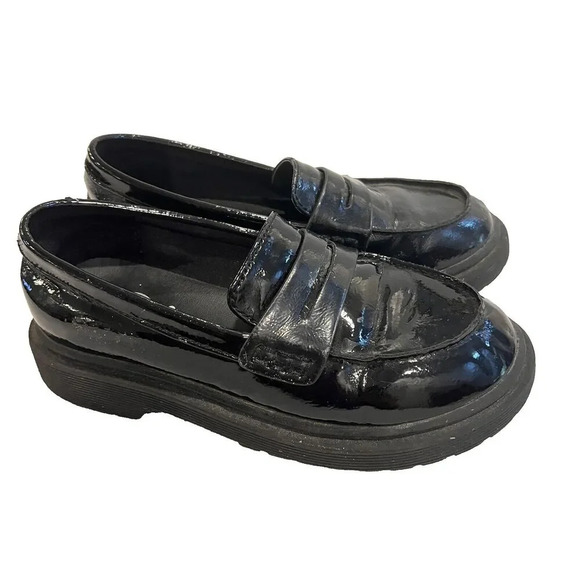 Art Class Celia Loafer Girls 1 Black P Classic Church Goth Punk Preppy Shoes - Picture 1 of 9